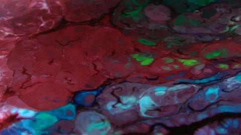 Abstract Psychedelic Sacral Paint Swirling and Explosion Texture 4 Stock Footage 96409802