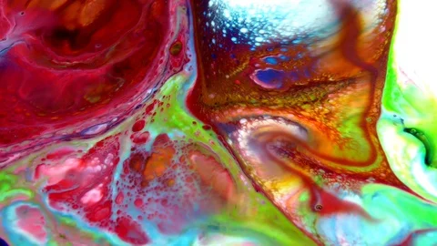 Abstract Psychedelic Sacral Paint Swirling and Explosion Texture 2 Stock Footage 96411412