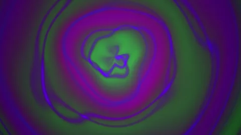 Abstract psychedelic spiral animation with vibrant purple and green hypnoti.. Stock Footage 346350275