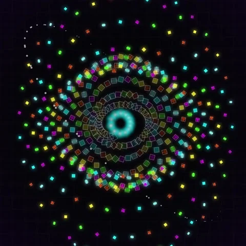 Abstract Psychedelic Spiral Background Glow Digital Art Animation Stock Footage 345689474