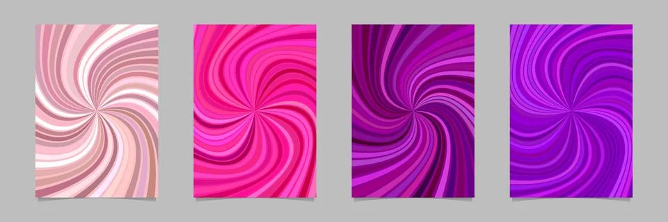 Abstract psychedelic striped swirl pattern brochure background Stock Illustration