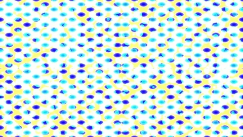 Abstract Psychedelic Swirls of Light Blue, Green, and Purple Dots Pattern Stock Footage 332503571
