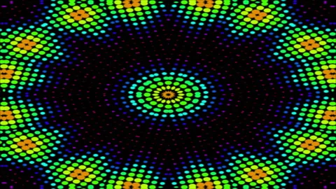 Abstract psychedelic technology background with circular fractal design in green Stock Footage 296527727
