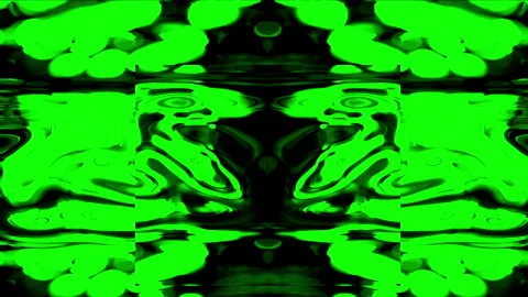 Abstract Psychedelic Trippy Background :30 - Green Stock Footage 181237734