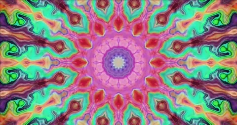 Abstract  Psychedelic Trippy Kaleidoscope Patterns Stock Footage 171197193