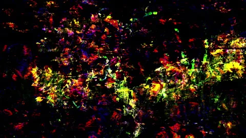 Abstract psychedelic trippy visuals - Ecstatic animation of shapes and colors Stock Footage 278176109