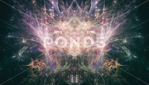 Abstract Psychedelic Visionary Art Stock Illustration