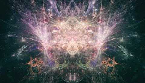 Abstract Psychedelic Visionary Art Stock Illustration