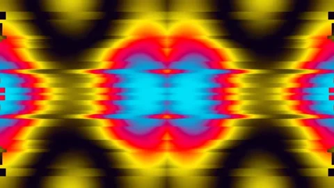 Abstract Psychedelic Visuals with Glitch Effects and Vibrant Colors. Stock Footage 342025716