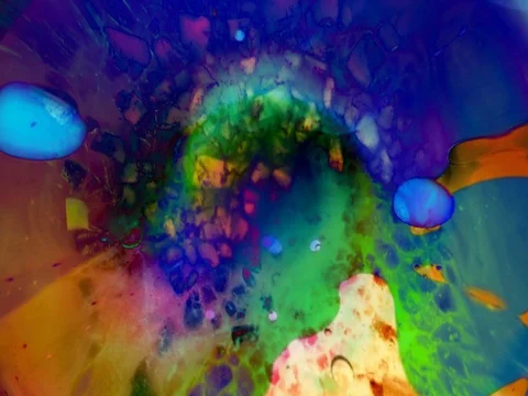 Abstract Psychedelic Visuals (Liquid Light Show) Stock Footage 72083474
