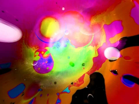 Abstract Psychedelic Visuals (Liquid Light Show) Stock Footage 72084850