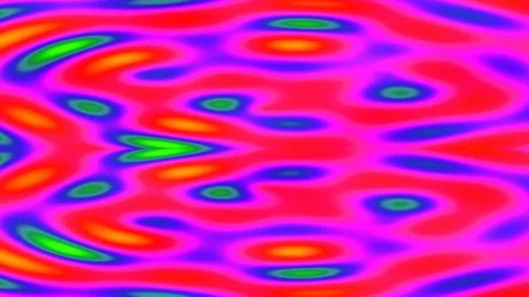 Abstract Psychedelic Wave Background: Vibrant Neon Flowing Geometric Pattern Stock Footage 339502473