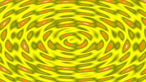 Abstract psychedelic yellow orange wave pattern background loop video Stock Footage 342161086