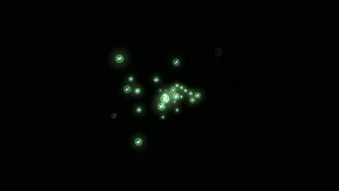 Abstract pulsating glow element from particles and dots. explosion, animation of Stock-Footage 216110045