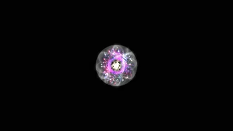 Abstract pulsating glow element from particles and dots. explosion, animation of Stock-Footage 217821781