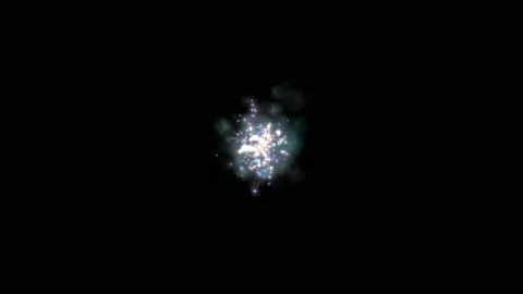 Abstract pulsating glow element from particles and dots. explosion, animation of Stock Footage 227028044