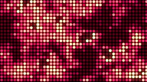 Abstract pulsating led dots on digital screen. Disco wall with flashing lights. Stock Footage 219222731