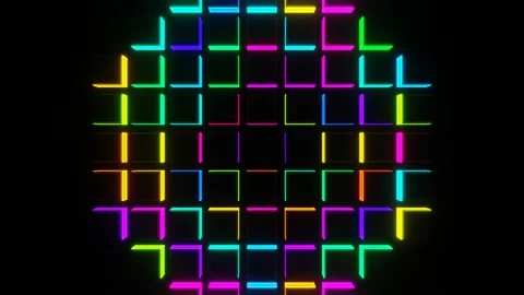 Abstract Pulsating VJ Loop Neon Background Stock Footage 170284165