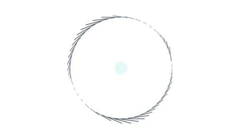 Abstract Pulse Bars Circle Rotation on White Backgrounds Minimal Style Stock Footage 333113903