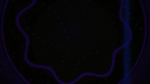 Abstract Pulsing Blue Neon Waveform Animation on Dark Background. Stock Footage 340524547