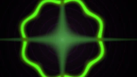 Abstract Pulsing Green Geometric Star Shape Animation. Stock Footage 340524680