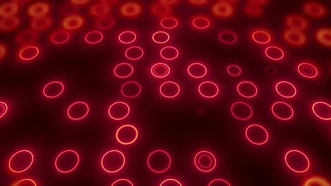 Abstract pulsing red circles form dynamic grid pattern motion Stock Footage 327499139