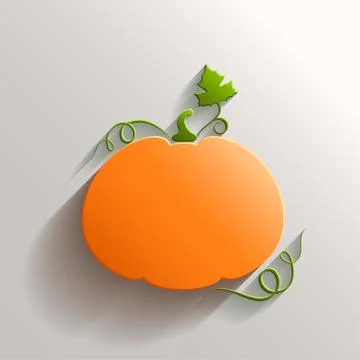 Abstract Pumpkin over White Background Stock Illustration
