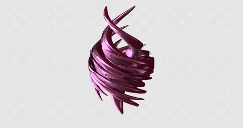 Abstract purple 3d figure, design element, alpha channel , futuristic fantasy Stock Footage 218728091