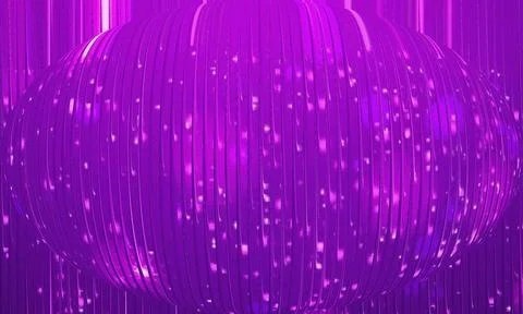 Abstract Purple 3D Spherical Structure with Vertical Ribbed Texture and Shi.. 스톡 일러스트