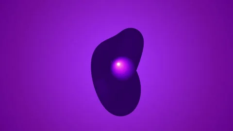 Abstract purple 3d torus animation, glowing spheres rolling in curved tube .. Video stock 342366306