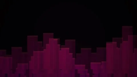 Abstract purple 3d vertical bar chart rising and falling equalizer digital .. Stock Footage 346350069