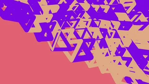 Abstract purple and beige triangle geometric pattern Stockillustratie