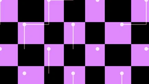 Abstract purple and black checkered pattern background loop Stock Footage 335518919