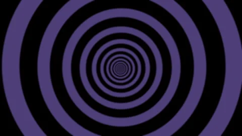 Abstract Purple and Black Concentric Circles Hypnotic Tunnel Loop Stock Footage 335562148