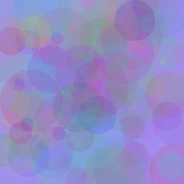 Abstract purple and blue circle background featuring overlapping soft bokeh.. 库存插图