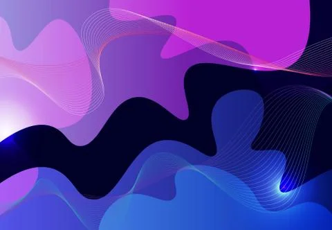 Abstract of purple and blue gradient design of futuristic pattern line Illustrazione stock