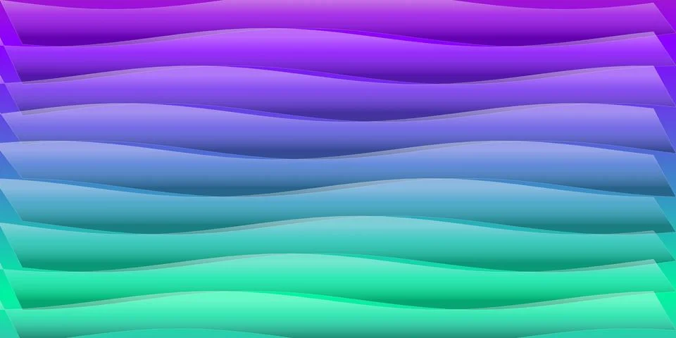 Abstract purple and blue gradient wavy lines background Stock Illustration
