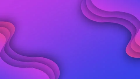 Abstract Purple and Blue Layered Paper Cut Wave Background Loop. Stock Footage 344128871