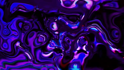 Abstract Purple and Blue Liquid Swirls Looping Fluid in Dark Background Stock Footage 280056487
