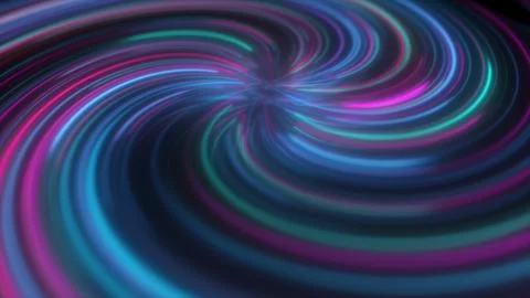 Abstract purple and blue multicolored glowing bright twisted swirling lines.. Stock Illustration