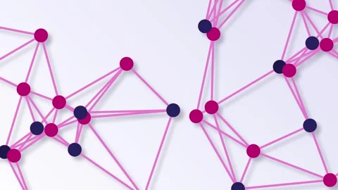 Abstract purple and blue plexus network animation Video stock 344248555