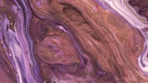 Abstract purple and copper fluid motion art video. Stock Footage 340470614