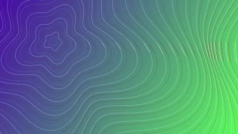 Abstract Purple and Green Gradient Background Featuring White Topographic C.. イラスト素材