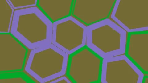 Abstract purple and green hexagon pattern background Illustrazione stock