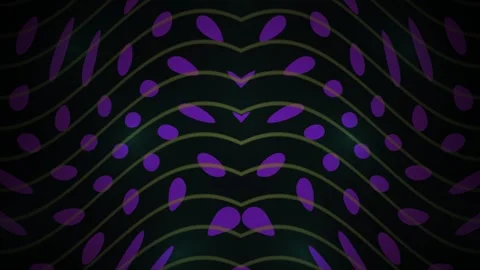 Abstract Purple and Green Wave Pattern Motion Graphic Loop Stock Footage 343689816