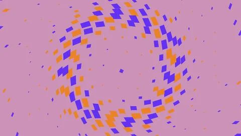 Abstract purple and orange rectangle pattern background Stock Illustration