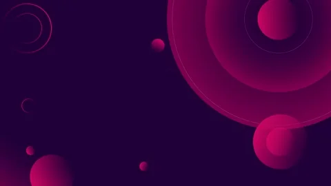 Abstract purple and pink background featuring geometric circles, faint line Stock-Footage 343501694