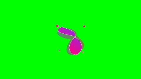 Abstract purple and pink fluid shape isolated on a bright green background 스톡 동영상 340904320