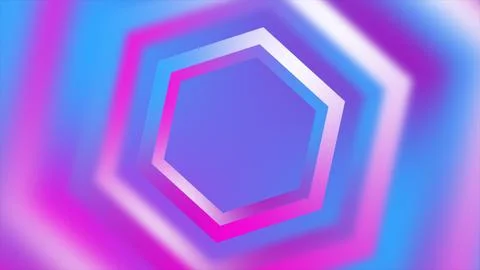 Abstract purple and pink gradient hexagons bright juicy blurred abstract loop Illustrazione stock
