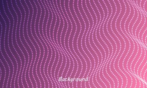 Abstract purple and pink gradient background with dotted wavy lines Illustrazione stock
